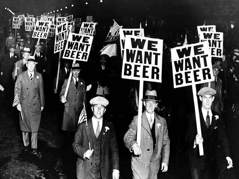 We Want Beer, Prohibition Black and White Vintage Art