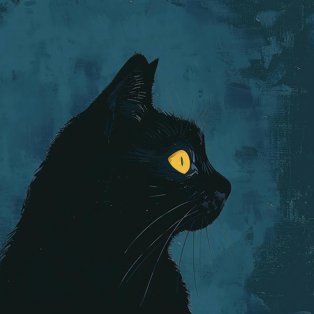 Black Cat Canvas Print 2