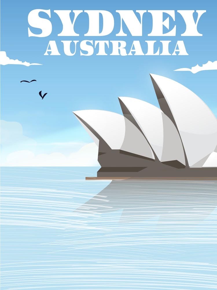 Sydney Australien Reiseplakat