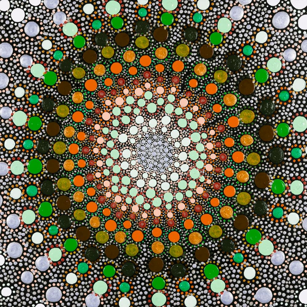 Mesmerizing Orange Green Square