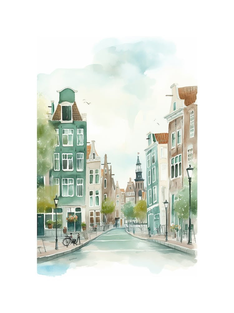 Amsterdam Street Watercolour