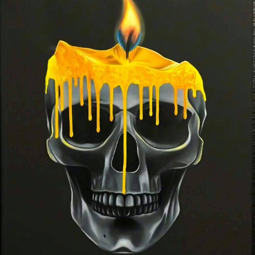 Skull With Candle