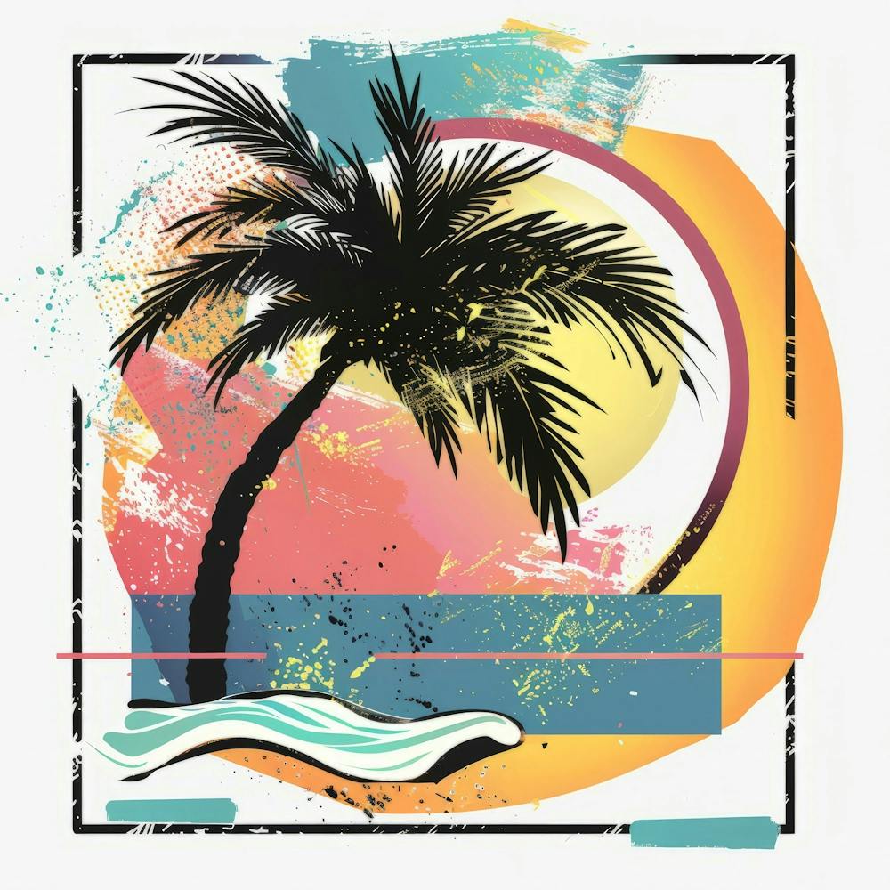 Palm Tree On The Beach 4