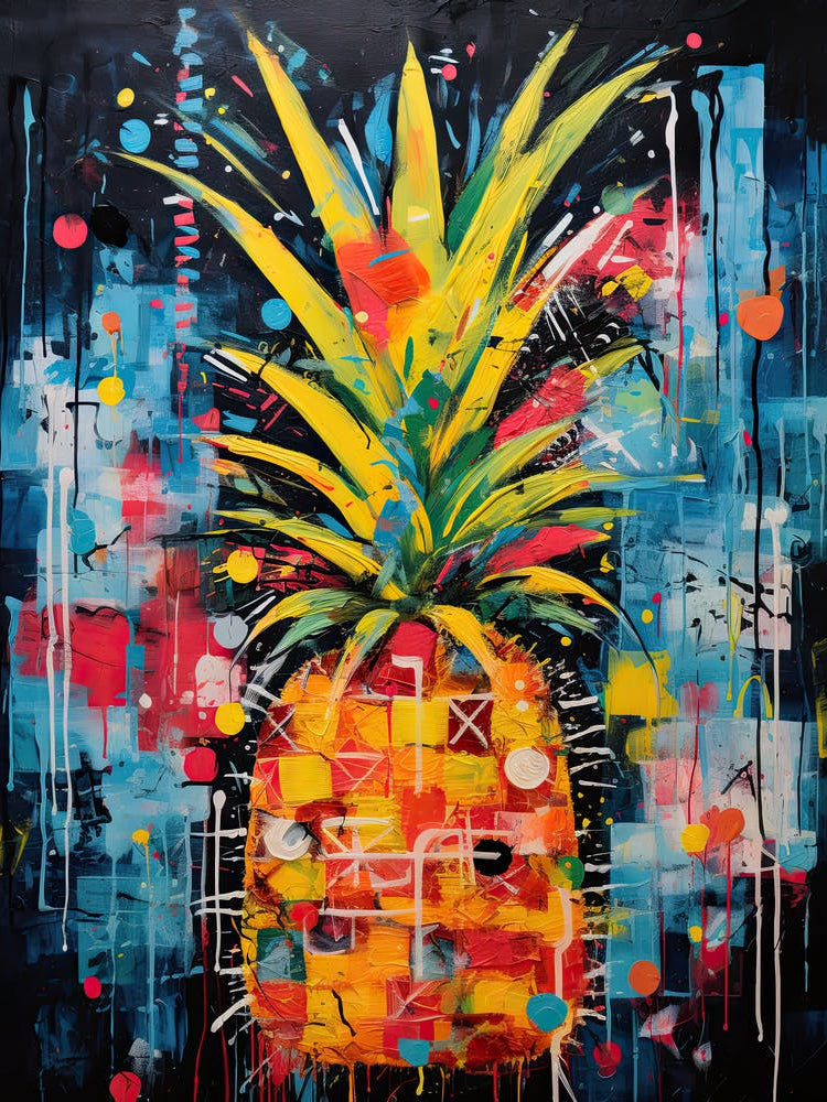 Surreal Street Pineapple: Basquiat's Influence