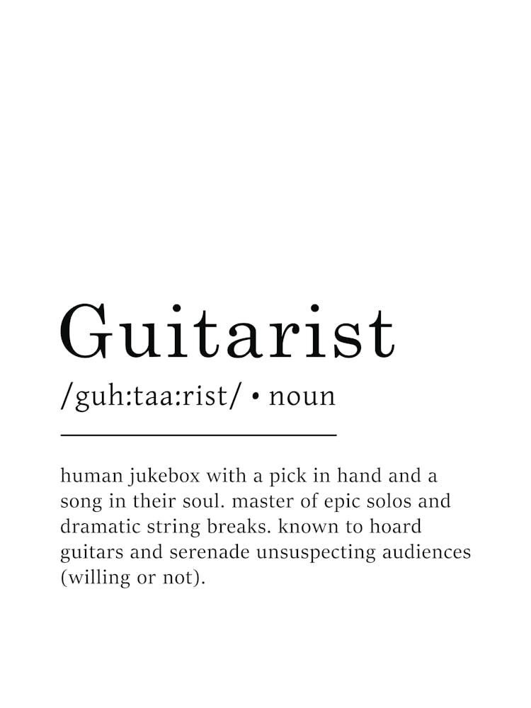 Guitarist Funny Definition Hobby Gift