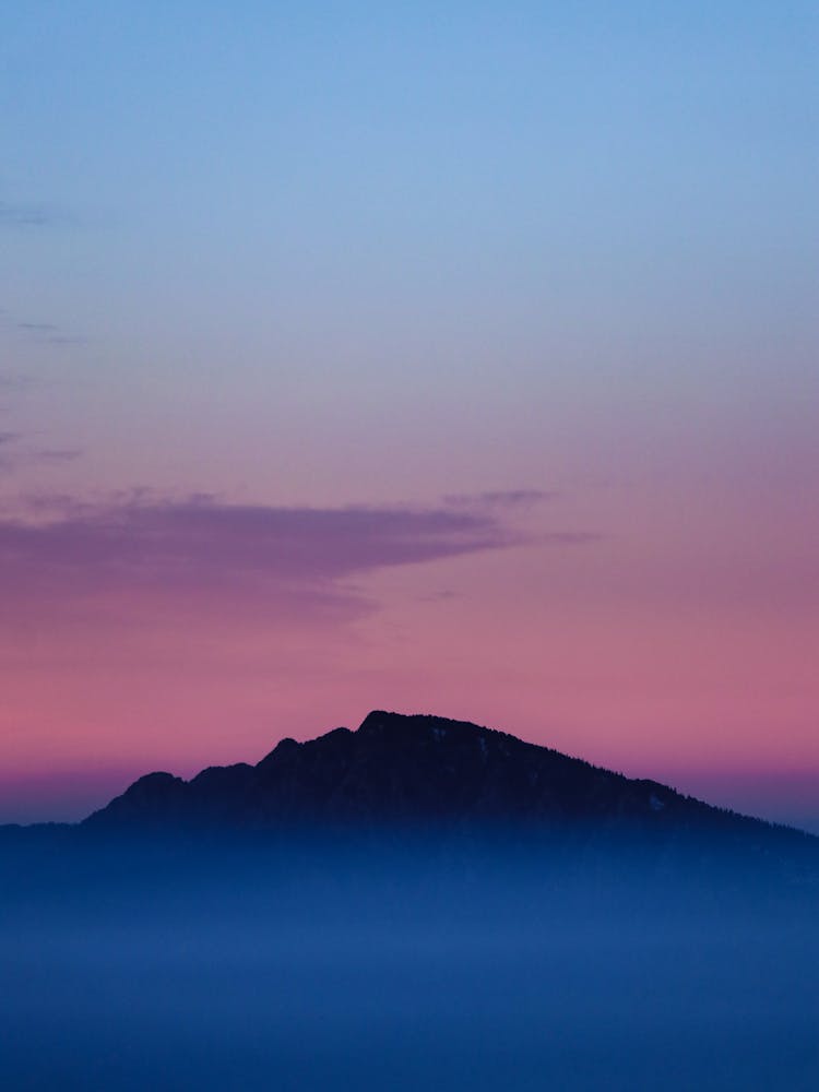 Sunrise Over A Mountain