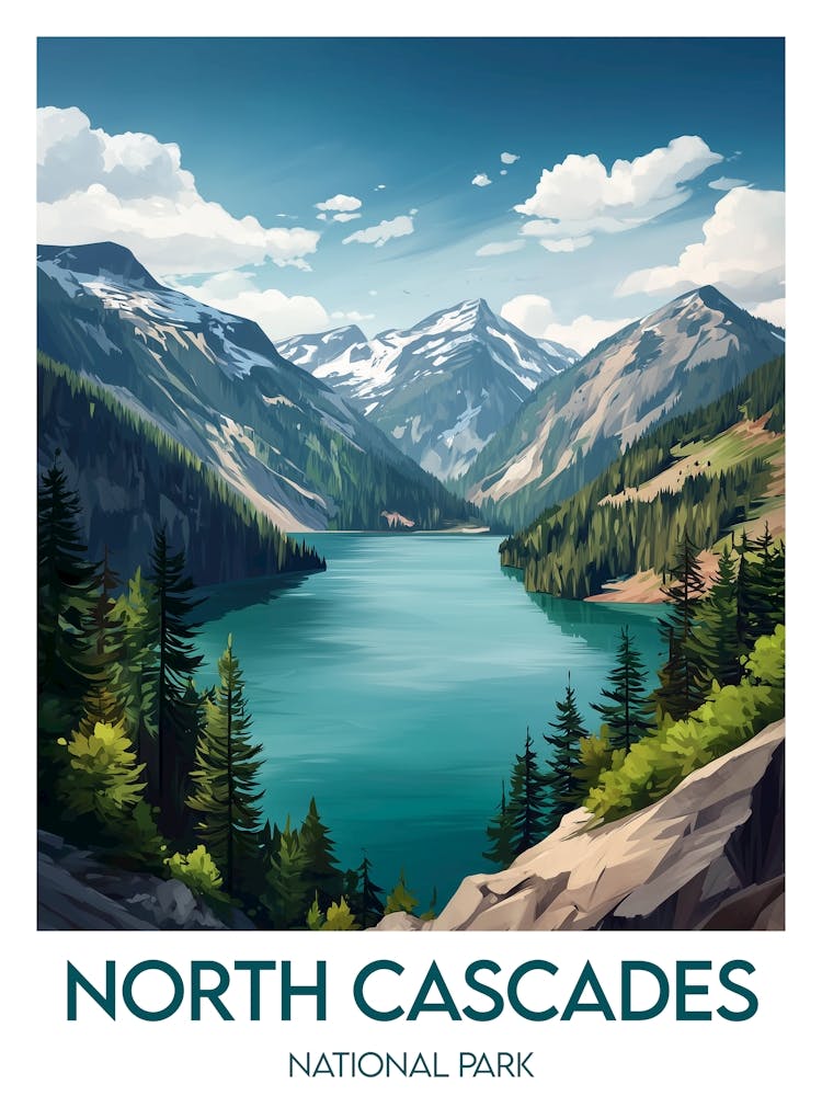 Affiche de voyage North Cascades National Park