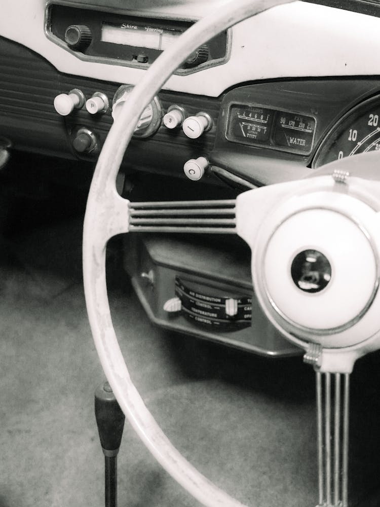 Vintage Classic Car Dashboard