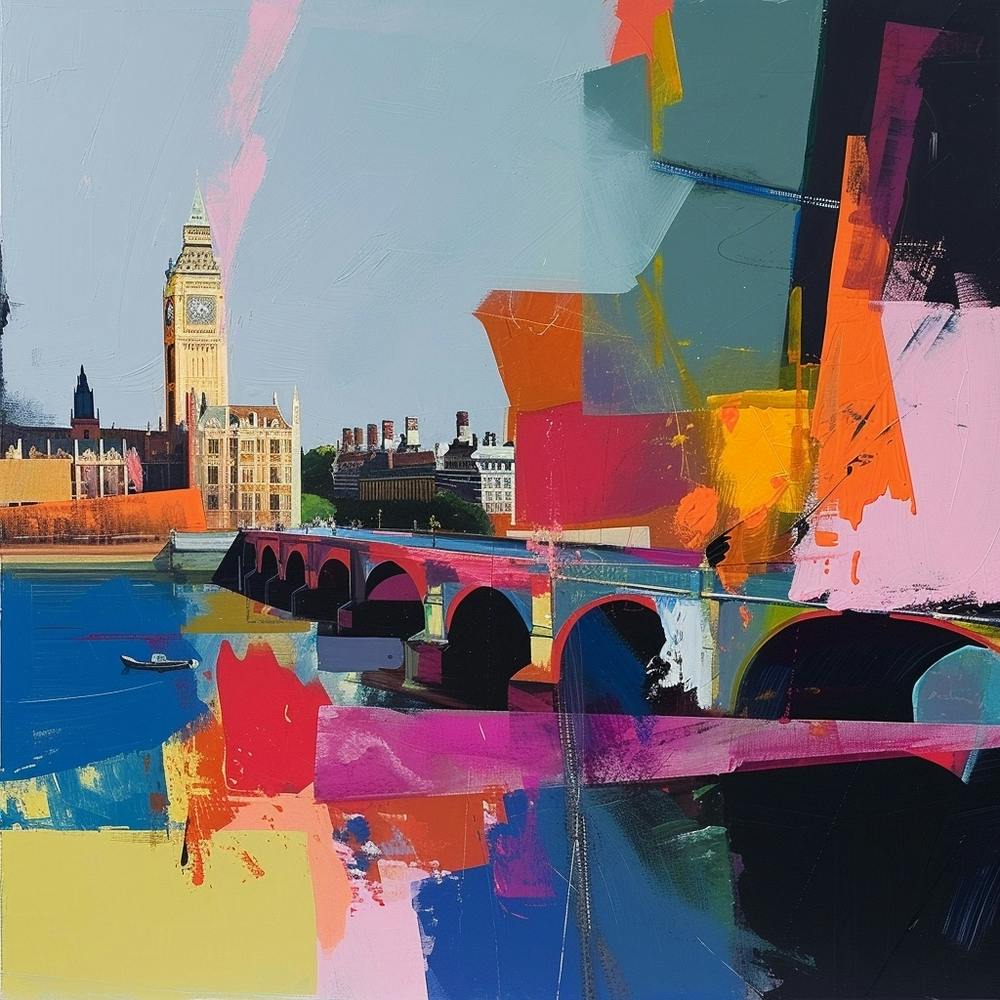 Abstract Travel Collection London England 1