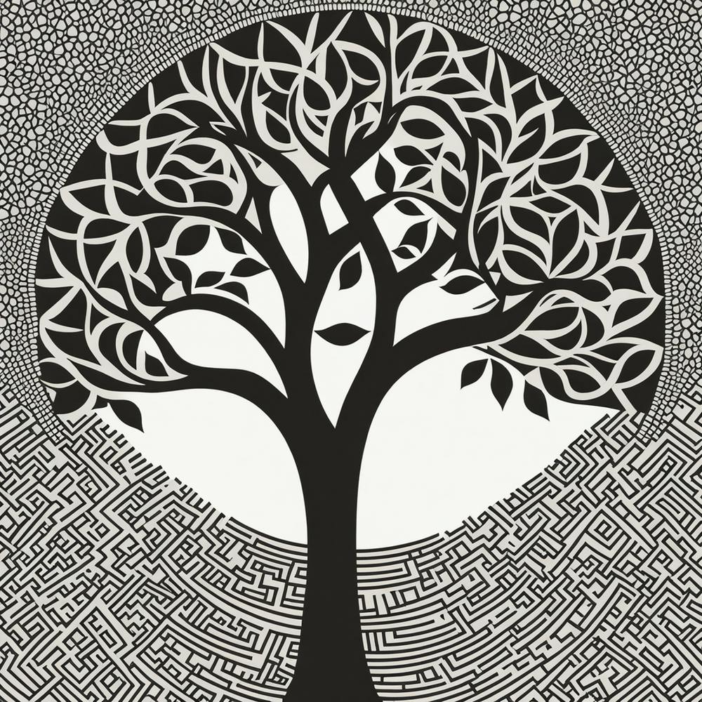Craft A Black And White Nature TREE