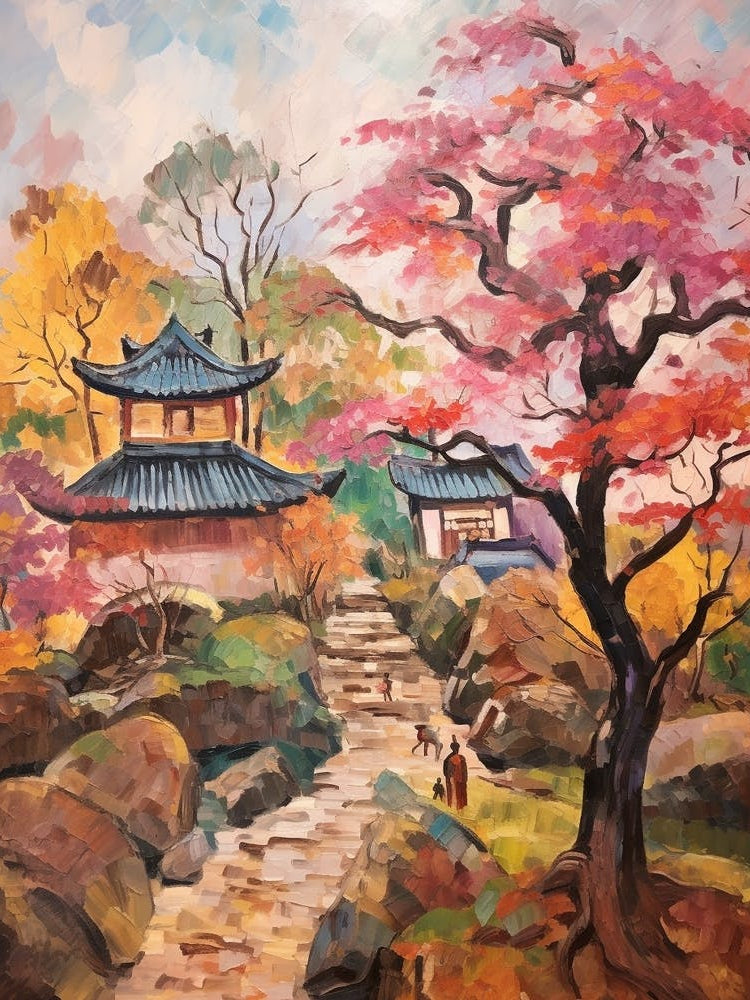 Autumn Gardens Painting Lan Su Chinese Garden Usa 2