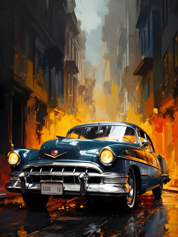 Old Car In The City