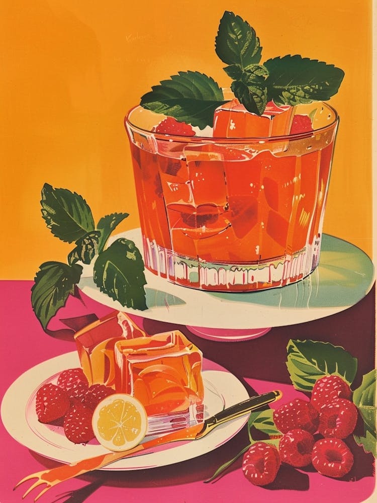 Fruity Jelly Vintage Cookbook Illustration 1