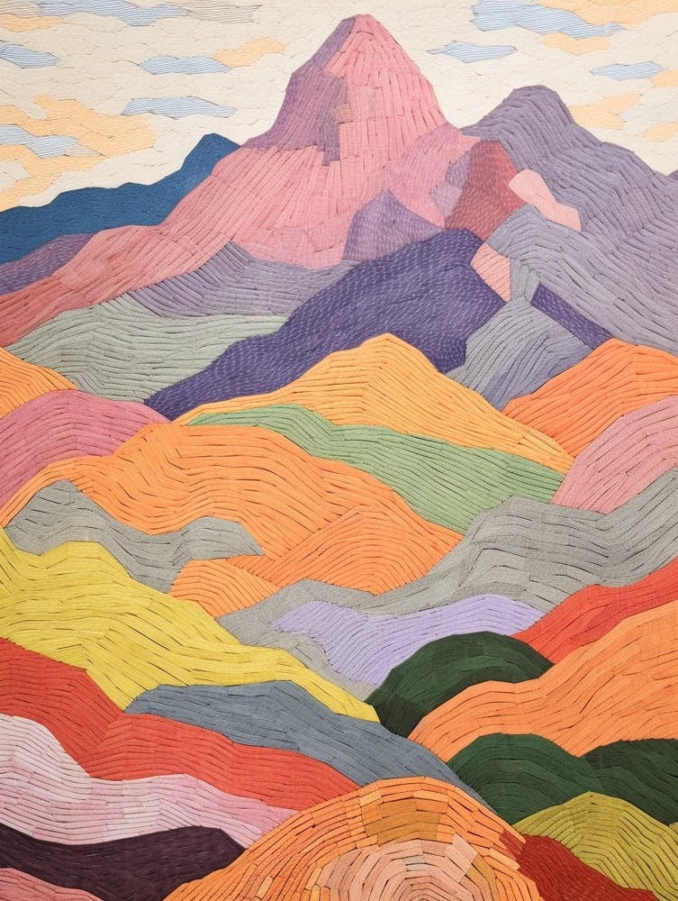 Mount Diablo United States 1 Colourful Mountain Illustration