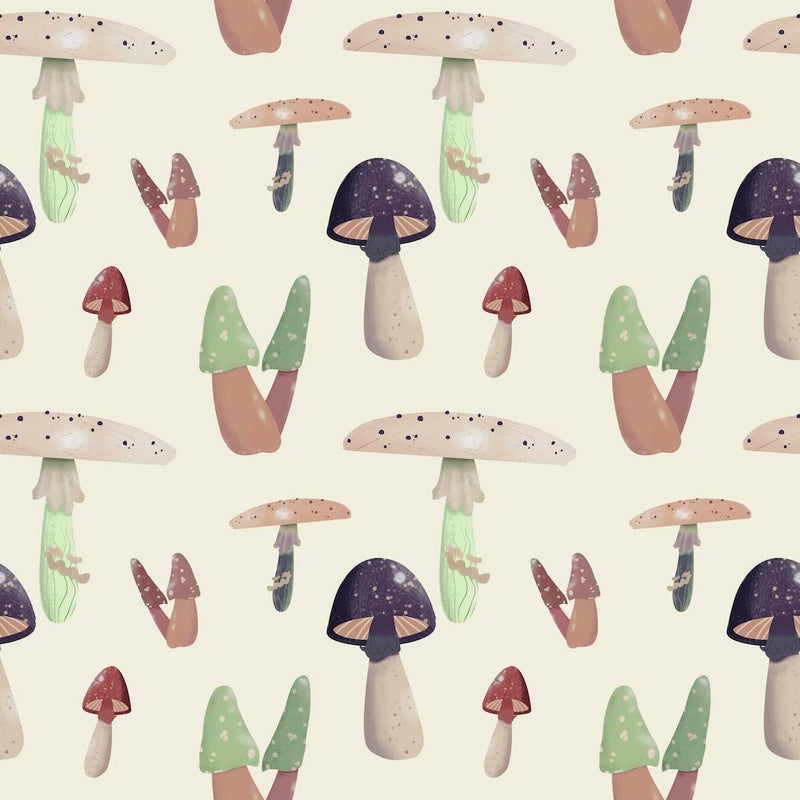 Mushroom Pattern Crème
