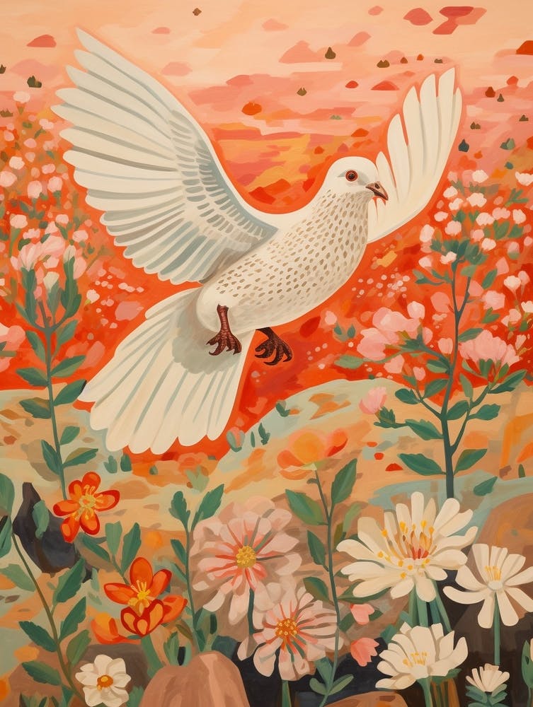 Dove 4 Detailed Bird Painting