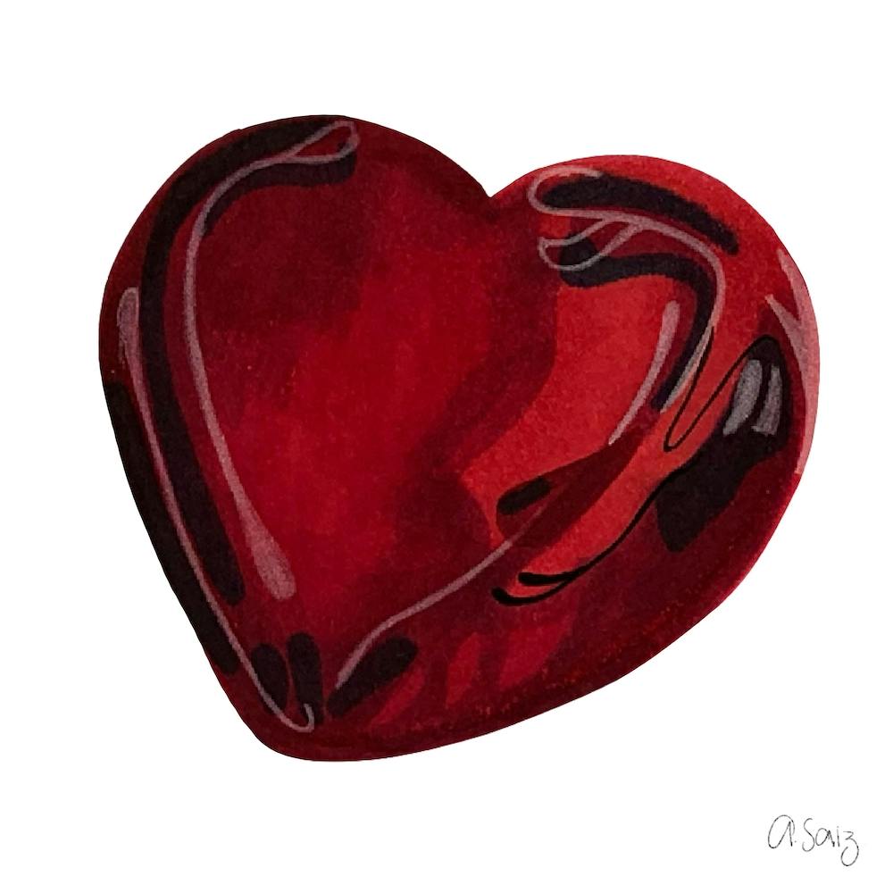 Red Glass Heart
