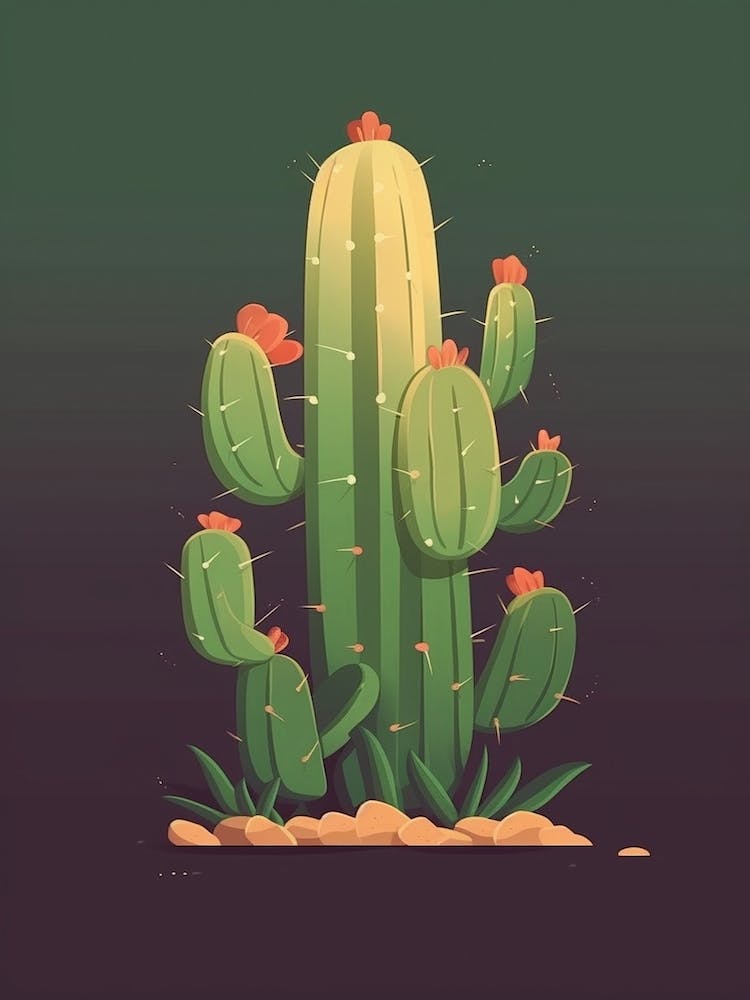 Bishops Cactus Illustration 1
