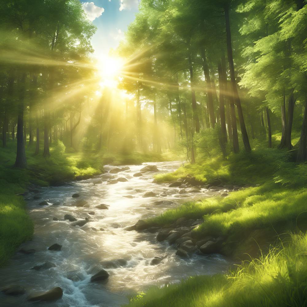 Sunrise In The Forest 1