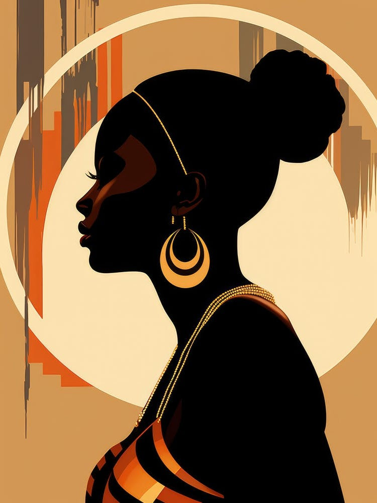 Silhouette Of African Woman 11