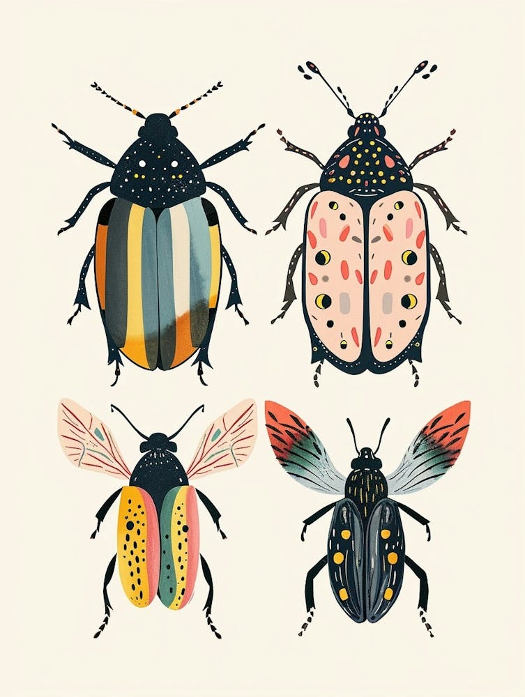 Colourful Insect Illustration Beetle 12