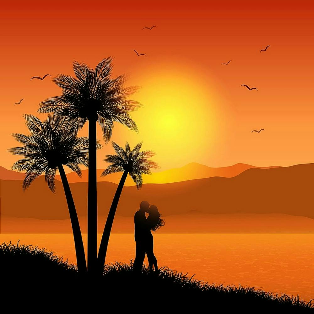 Sunset Couple Silhouette