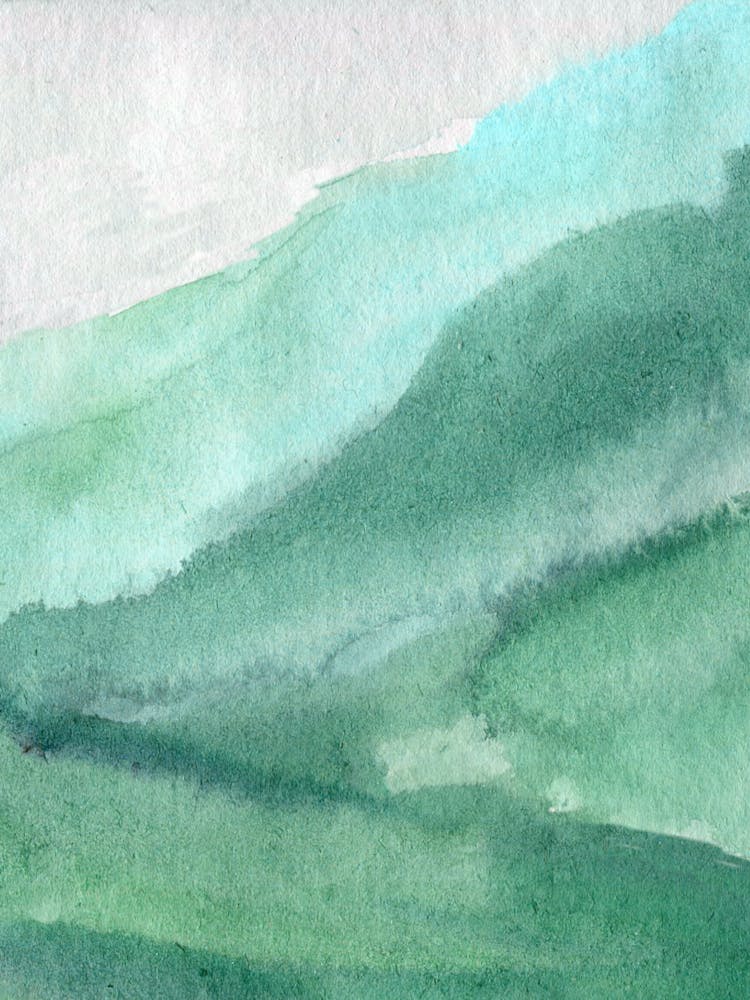 Watercolor Of Mountains 24