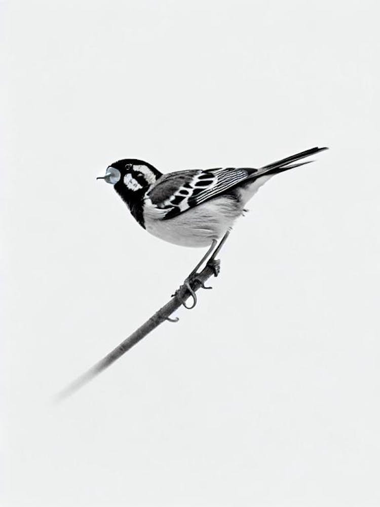 House Sparrow B&W Pencil Drawing 2 Bird