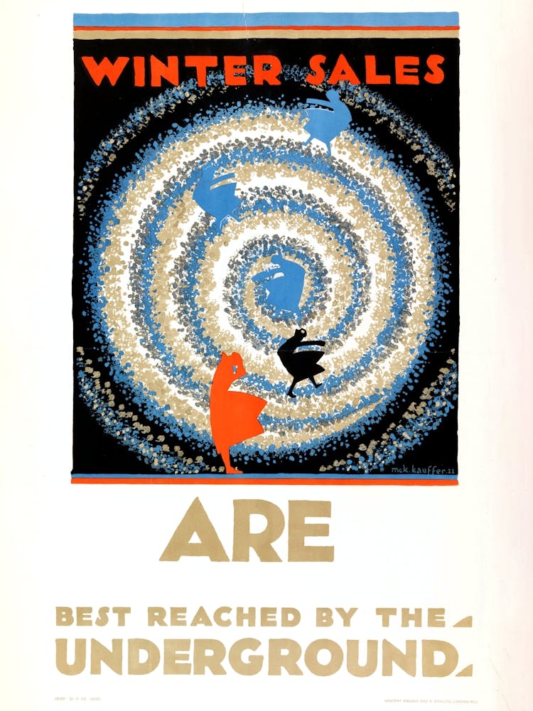 Winter Sales London Underground Vintage Poster