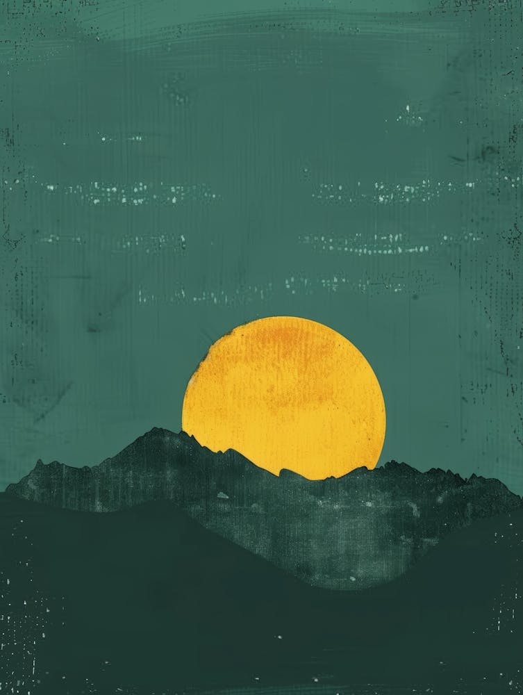 Sunset In The Mountains Canvas Print 5