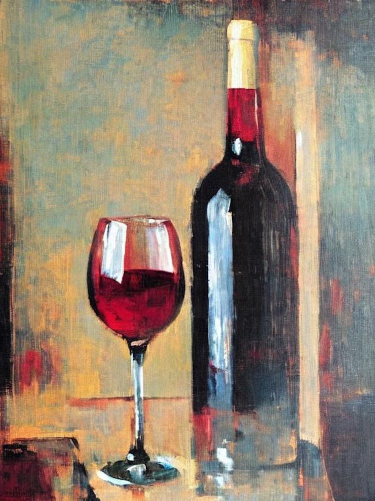 Cabernet Franc Oil Painting Cocktail Poster