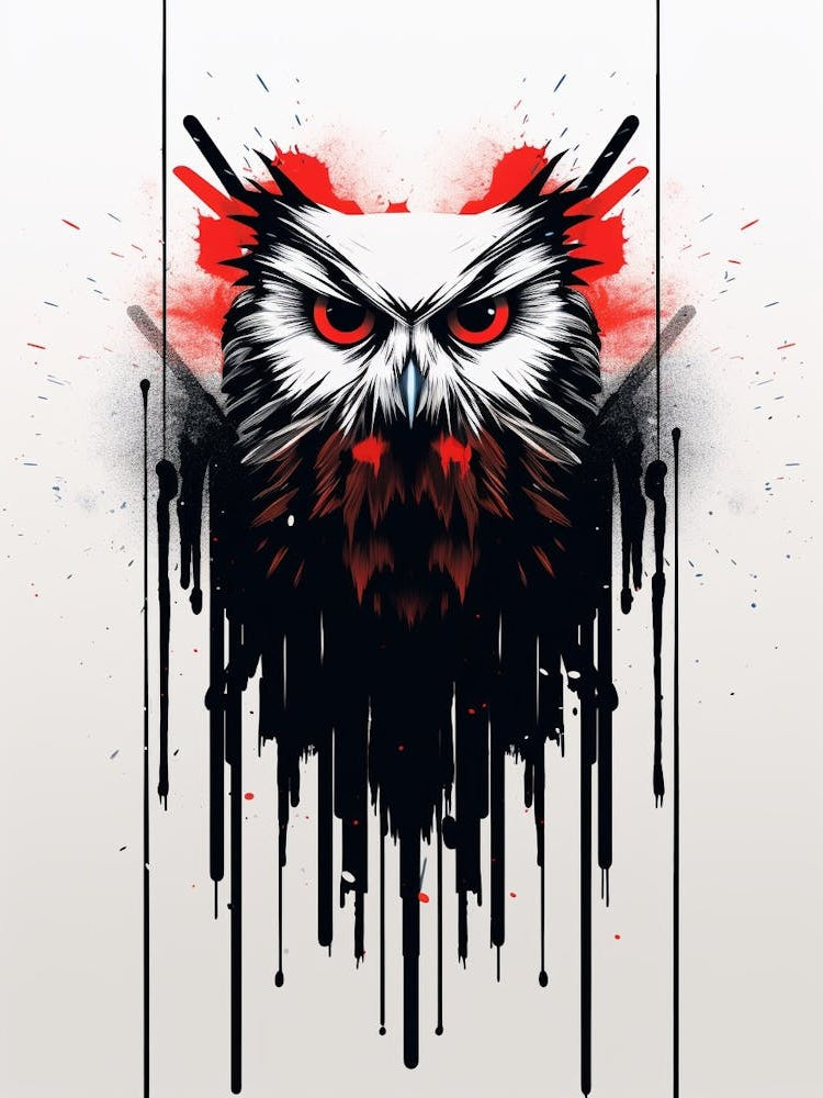 Owl Minimalist Abstract 4