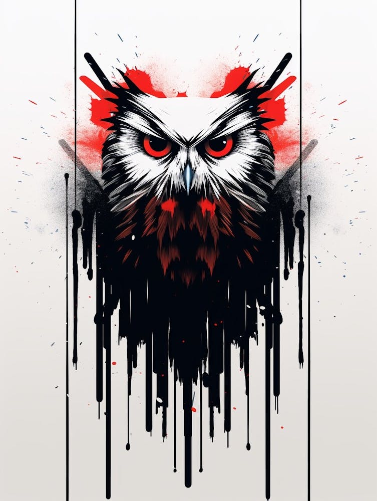Owl Minimalist Abstract 4