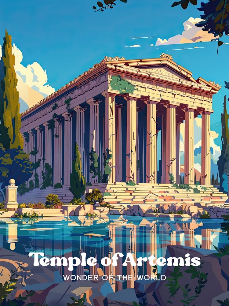 Temple Of Artemis Historical Travel Art