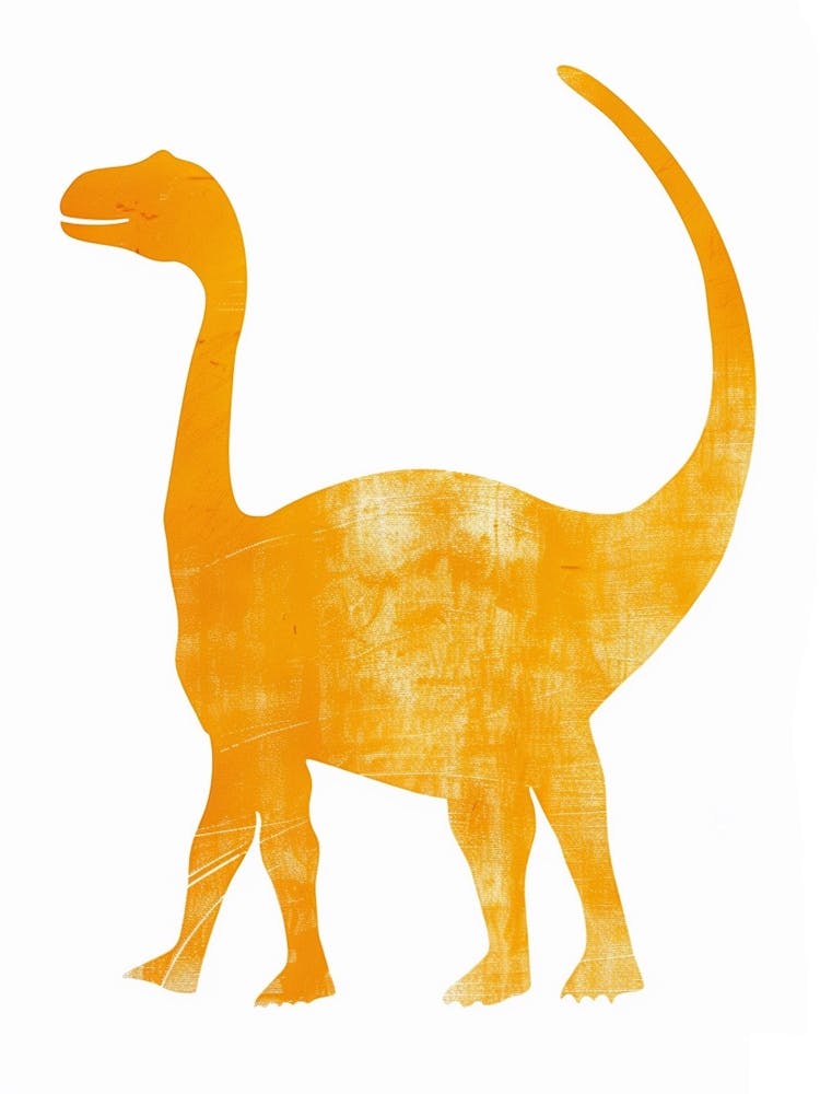 Mustard Dinosaur Silhouette