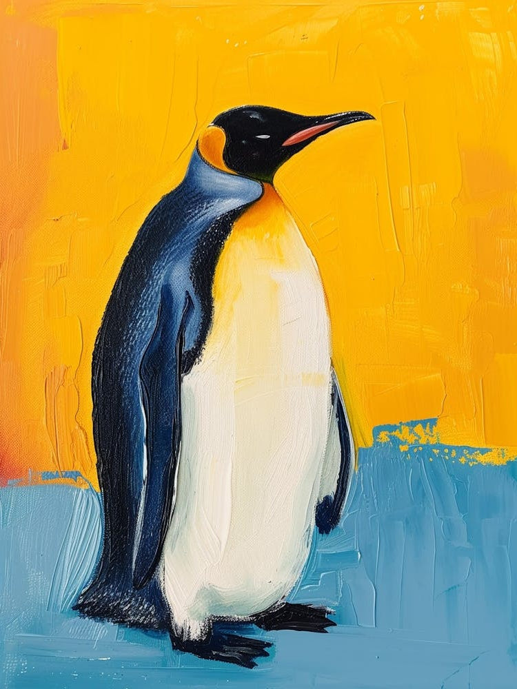 King Penguin Petermann Island Colour Block Painting 2