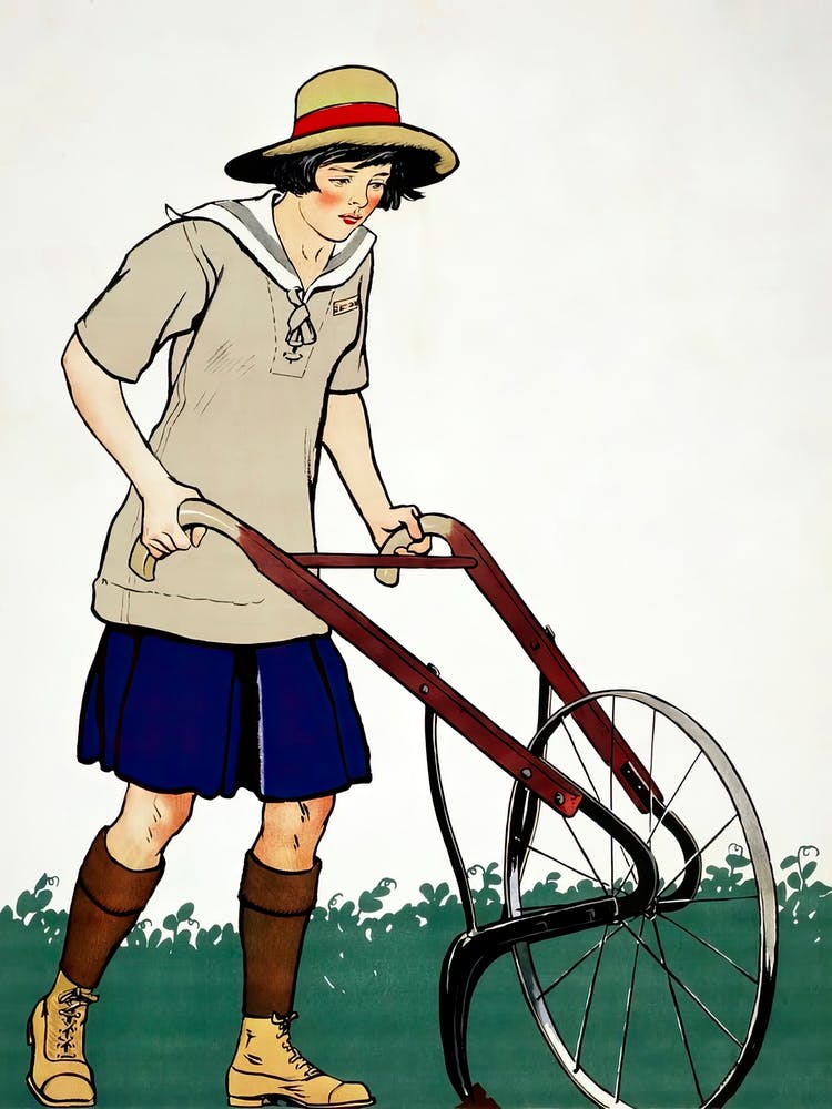 Army Student Plowing Illustration, Edward Penfield