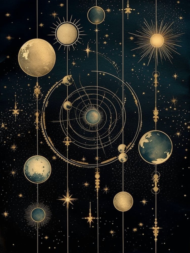 Moon And Stars Hanging Celestial 2