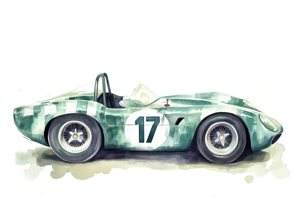Green Race Car