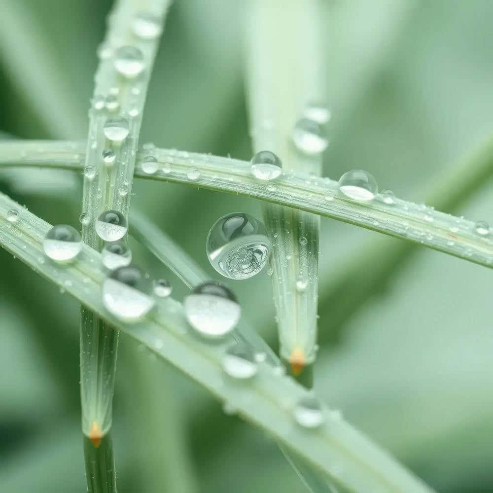 Water Droplets On Grass 1