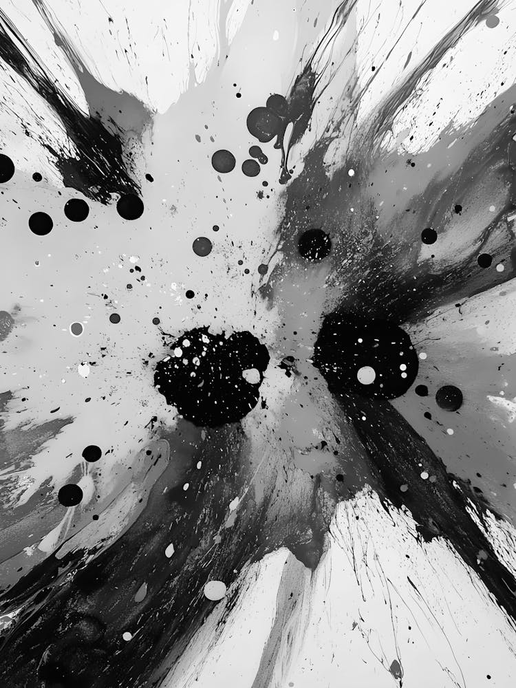 Black And White Abstract Painting 38