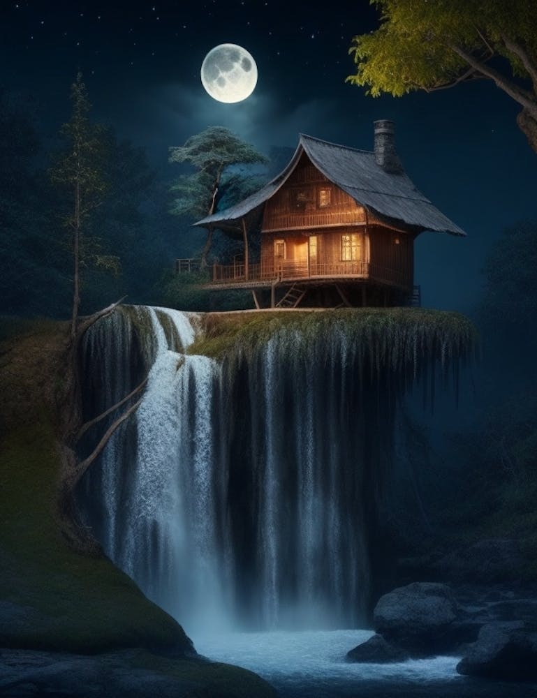 House On A Waterfall