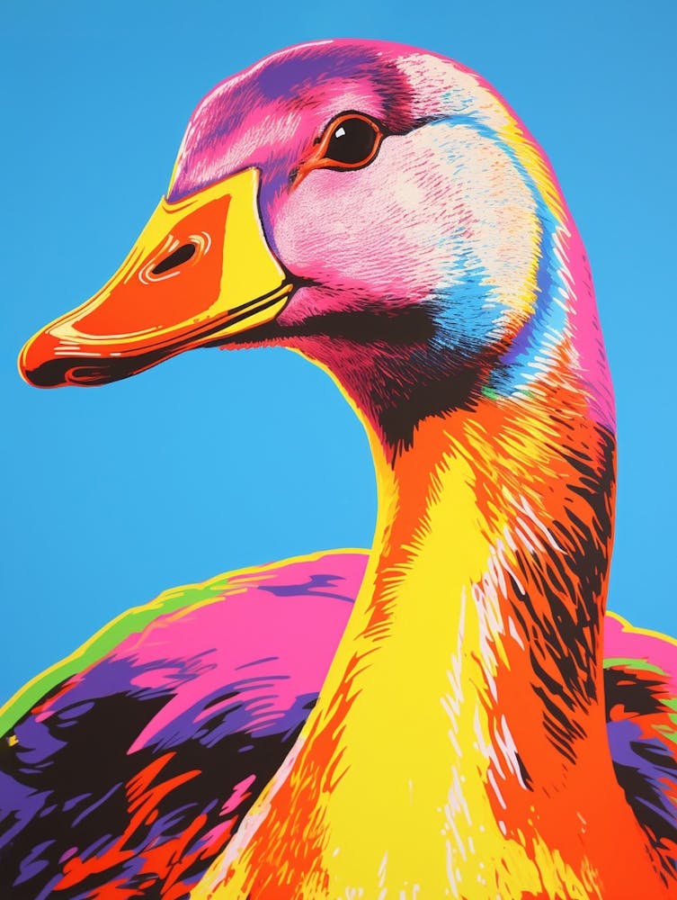 Andy Warhol Style Bird Goose 4