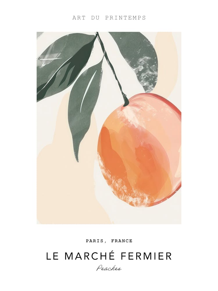 Peaches Le Marche Fermier Poster 2