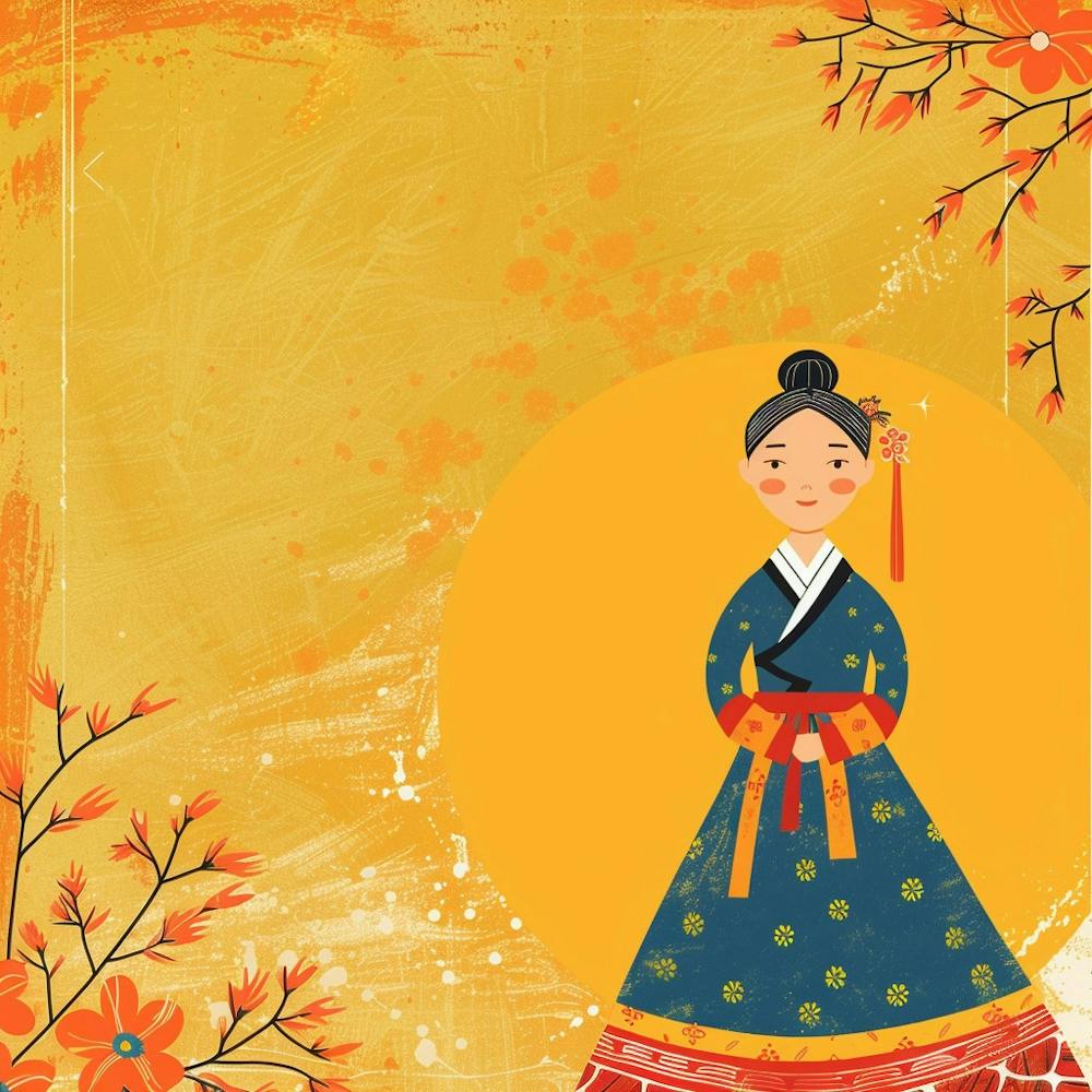 Chuseok Themed Banner Texture With Hanbok Design 1718401099 1