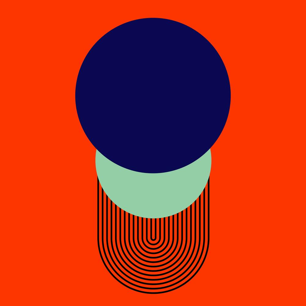 Orange Mid-Century Arch