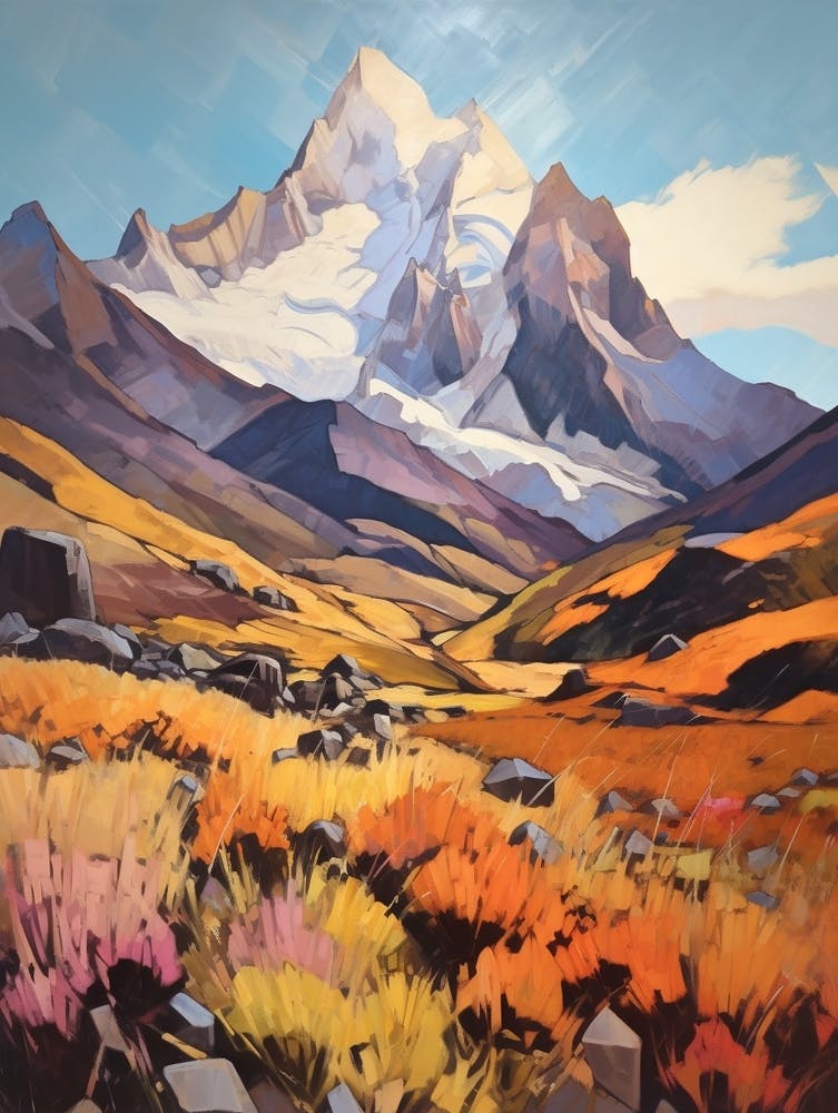 Mount Kenya Kenya 1 Mountain Painting