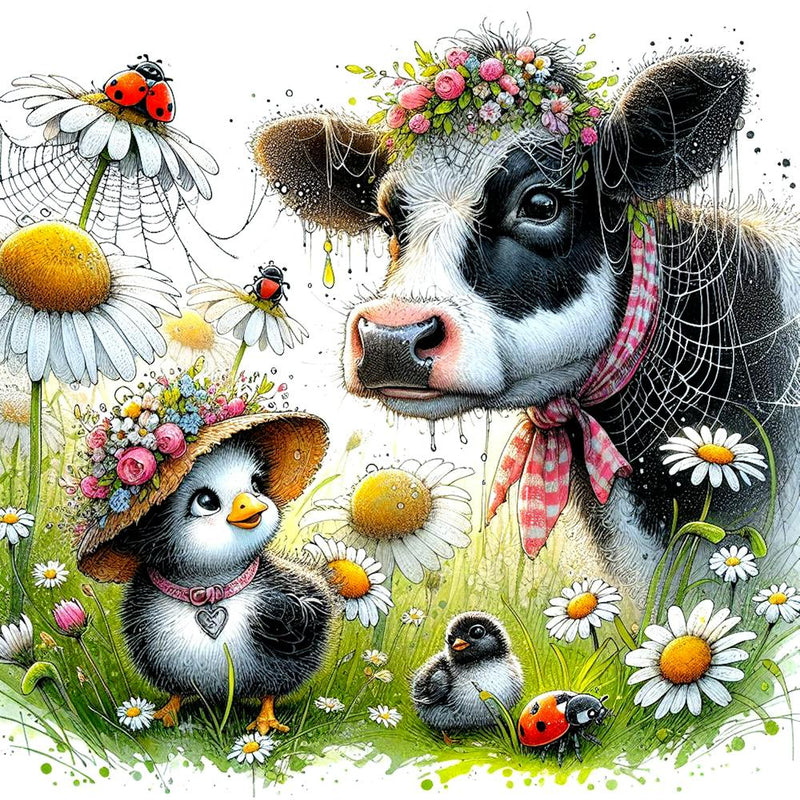 Cute Ink Spattered Animals 1