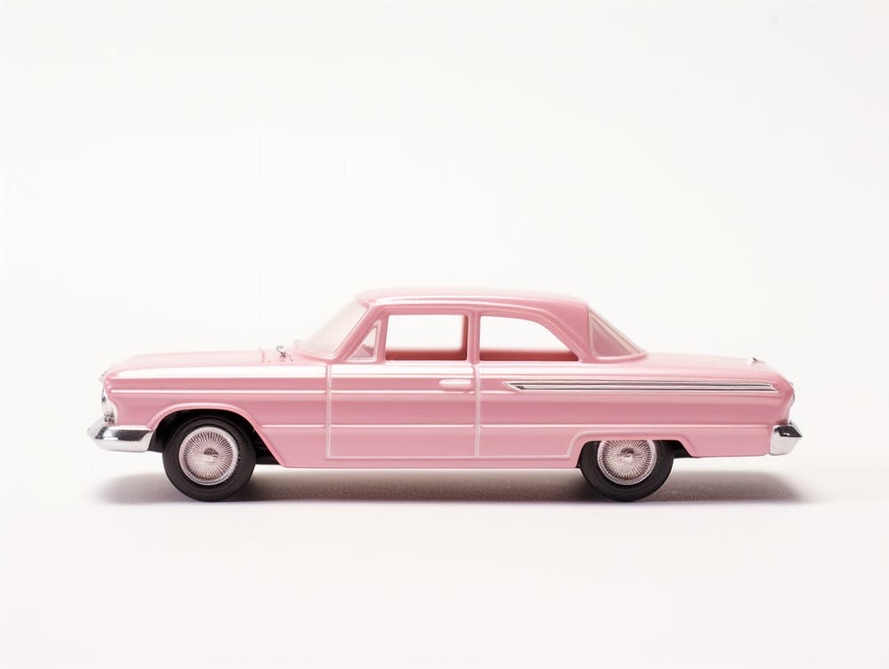Toy Car Custom 62 Chevy Pink 2