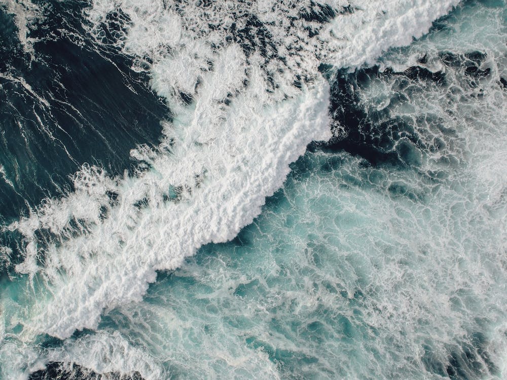 Teal Blue Ocean Waves